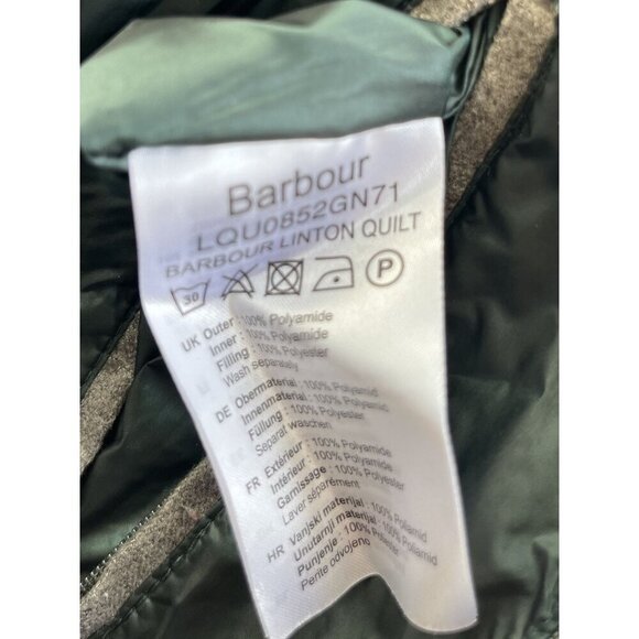 Barbour Linton Quilt Jacket Down Alternative US 4 UK 8 Emerald - Picture 8 of 8